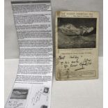 Everest Expedition 1924 postcard from Captain John Noel with 1924 cancellation and printed