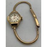 A 9 ct gold Ladies Limit wristwatch and strap, 13gms total weight.Condition ReportWinds and goes,