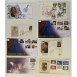 A collection of 16 First Day Covers relating to Comedians signed by Julie Walters and Victoria Wood;