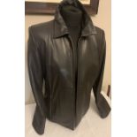 A vintage ladies brown leather jacket, size M, zipped front and cuffs. Condition ReportVery good,