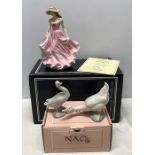 Royal Doulton figurine Kate charity figure C2000, HN4233, 22cms h with certificate together with two
