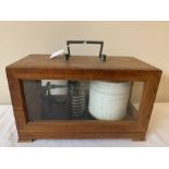 Vintage barograph. 17 x 28cms with brass carrying handle.