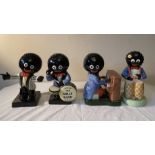 Four Carlton Ware Robertson Golly Band figured to include one limited edition Bongo Player 89/100,