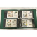 New Thames stamp album containing 22 football themed cards in envelopes. Condition ReportMint