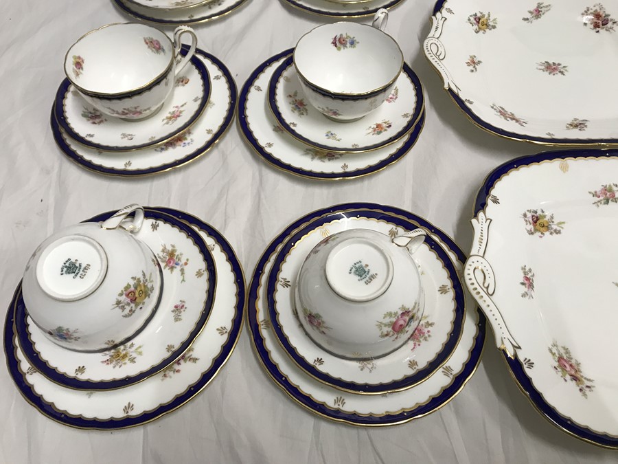 Coalport part tea services. 40 pieces. 12 cups saucers and side plates, 2 cake plates, milk jug - Image 6 of 6