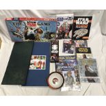 Collection of Star Wars, Books, Phantom Menace, Attack of the Clones, Trilogy scrapbook.