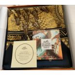 A boxed Hermes L'OR DES CHEFS silk scarf, 90cms square.Condition ReportAs new condition.