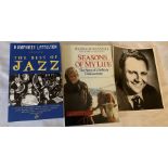 Autographed books of the Best of Jazz by Humphrey Lyttelton, Seasons of my Life by Hannah Hauxwell