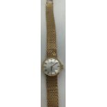 A 9ct gold ladies Tissot wristwatch inscribed to rear Winifred Broom, Ferguson Shiers Limited, 30