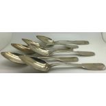 Six French silver spoons .950 standard mark. 449gms total weight. Condition ReportGood condition.