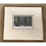 Framed coloured steel engraving 1842. Examination of the Students of the University of Durham. 19