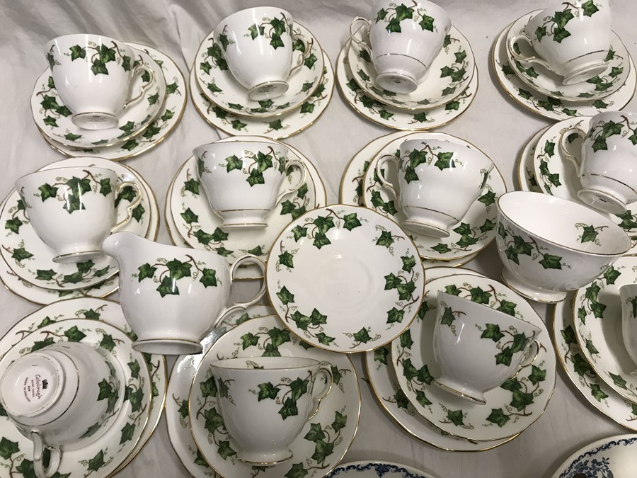 Colclough bone china part tea set, 12 cups, side plates, 13 saucers, milk jug and sugar bowl, 6 - Image 4 of 5