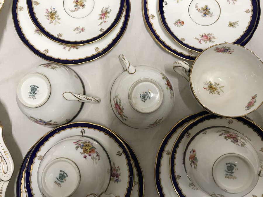 Coalport part tea services. 40 pieces. 12 cups saucers and side plates, 2 cake plates, milk jug - Image 2 of 6