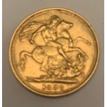 A Victorian full gold sovereign 1888. Condition ReportGood condition.