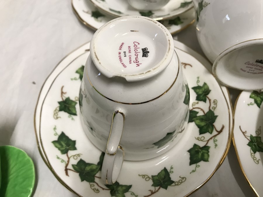 Colclough bone china part tea set, 12 cups, side plates, 13 saucers, milk jug and sugar bowl, 6 - Image 3 of 5