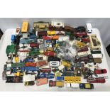 Large collection of playworn Dinky, Corgi, Lesney and some others makes, diecast vehicles