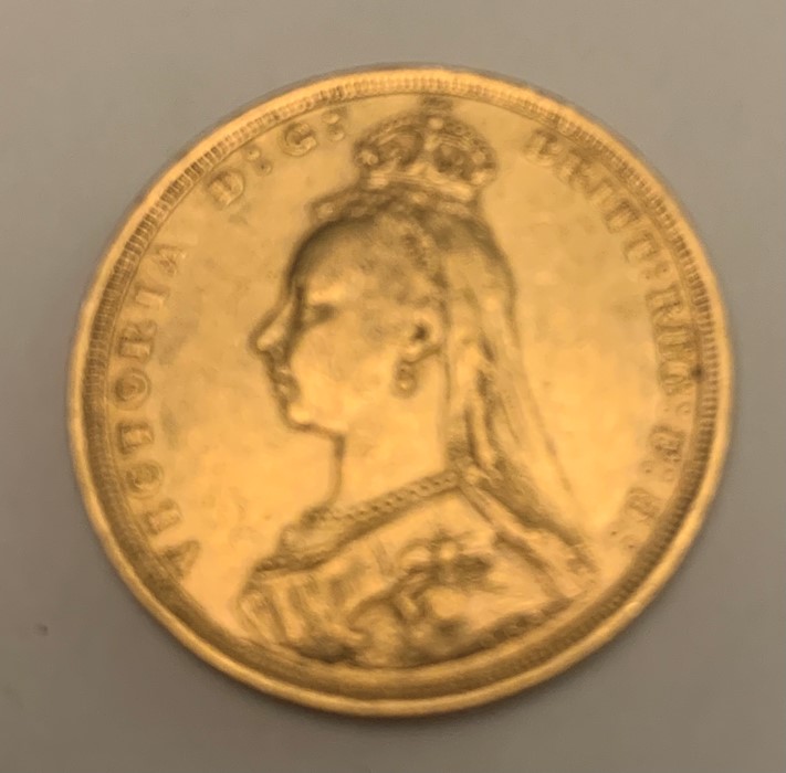 A Victorian full gold sovereign 1888. Condition ReportGood condition. - Image 2 of 2