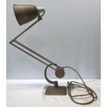 A Hadrill and Horstmann original counterbalance angle poise office desk table lamp finished in light