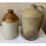 Two earthenware jars, one marked James Thomson and Co. Ltd Barrow In Furness and impressed mark Skey