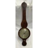 A fine quality 18thC single dial mercuried mahogany barometer by J.Pastorelli London. 95cms h x