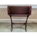 A good quality mahogany bookstand with lions paw feet. 62 w x 90 h x 42cms d.Condition ReportVery