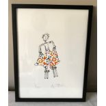 A mounted and framed Quentin Blake signed and stamped limited edition print 3/250 "Enormous