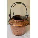 A 19thC copper glue pot. 17cms h.Condition ReportGood condition.