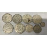 A collection of Lima silver coinage to include 6 x one Sol, 1 x 1875, 2 x 1889, 1 x 1895, 2 x1916.