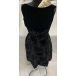 A vintage Polly Peck black velvet devore dress labelled size 12.Condition ReportGood condition.