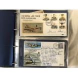 A large album of RAF signed first day covers including Dam Busters George Chalmers and WW2 pilot