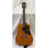 Terada acoustic guitar model number FW943, made in Japan.Condition ReportOdd tuning pegs, hole to