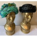 Two vintage hats in contemporary box.Condition ReportGood condition.