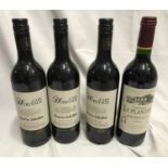 Four bottles of wine, 3 x Cape Heritage Reserve Selection Shiraz 2012 75cl and one bottle of Chateau