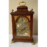 A fine quality 18thC mahogany bracket clock by John Baker of Hull, with double fusee movement