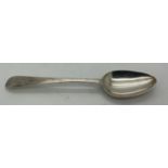 A brightcut hallmarked silver dessert spoon London 1810 by George Smith III and William Fearn. 25.