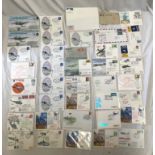 A selection of first day covers RAF and airmail envelopes, 17 signed and 40 covers in total. 1 WW1