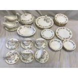 A Wedgwood Mirabelle part dinner set to include 6 large plates 27cms d, 10 large bowls 20.5cms d, 3
