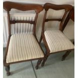 Two 19thC mahogany bar back chairs.