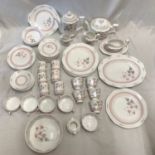 A selection of Queens bone china Francine pattern china to include 67 pieces.Condition ReportLarge