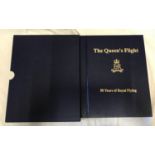 Slip case album collection of signed and unsigned covers. The Queens Flight, 50 years of Royal