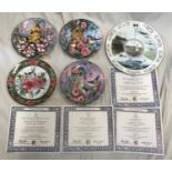 Five decorative plates to include a Coalport 40th Anniversary of the ending of the Second World War,