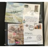 Album collection of first day cover RAF signed including multi signed Johnny Johnson, Len Trent, Ian
