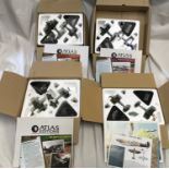 Atlas Editions diecast model aircraft, mint and boxed, Hawker Tempest and Messerschmitt, Spitfire