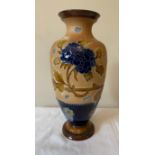 A Royal Doulton blue glazed vase, 1901-1922. 32cms h.Condition ReportGood condition.