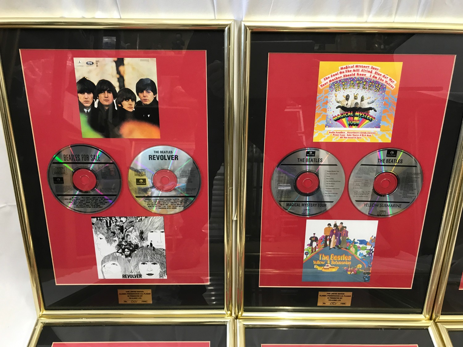 Framed The Beatles CD and sleeves presented by Pic-a-disc Ltd, The Magical Mystery Tour and Yellow - Image 5 of 6