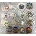 A collection of decorative plates to include Wedgewood Flower Artist of Kew x 6 20.5cm, Wedgewood