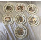 Seven Royal Doulton "Brambly Hedge" decorative plates 20.5cms d to include The Palace Kitchens,