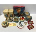 Selection of confectionary, tea, biscuit and oxo tins, Horner, Blue Bird, Queen Elizabeth Coronation
