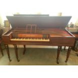 A Regency mahogany cross banded square piano by John Broadwood and Sons. Great Pulteney Street,