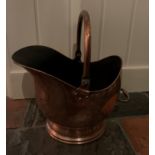 A 19thC copper coal helmet.Condition ReportGood condition.